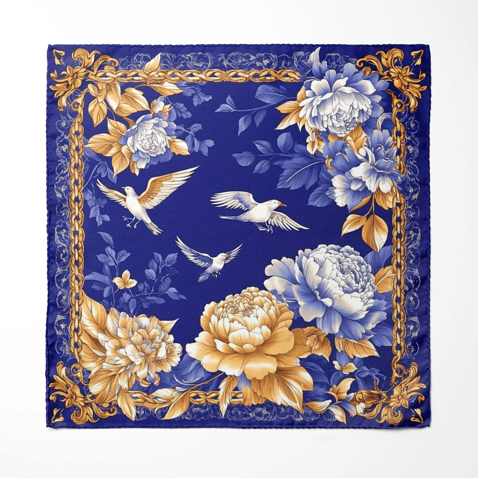 PAÑUELO DE BOLSILLO DE SEDA AFRICANA PÚRPURA