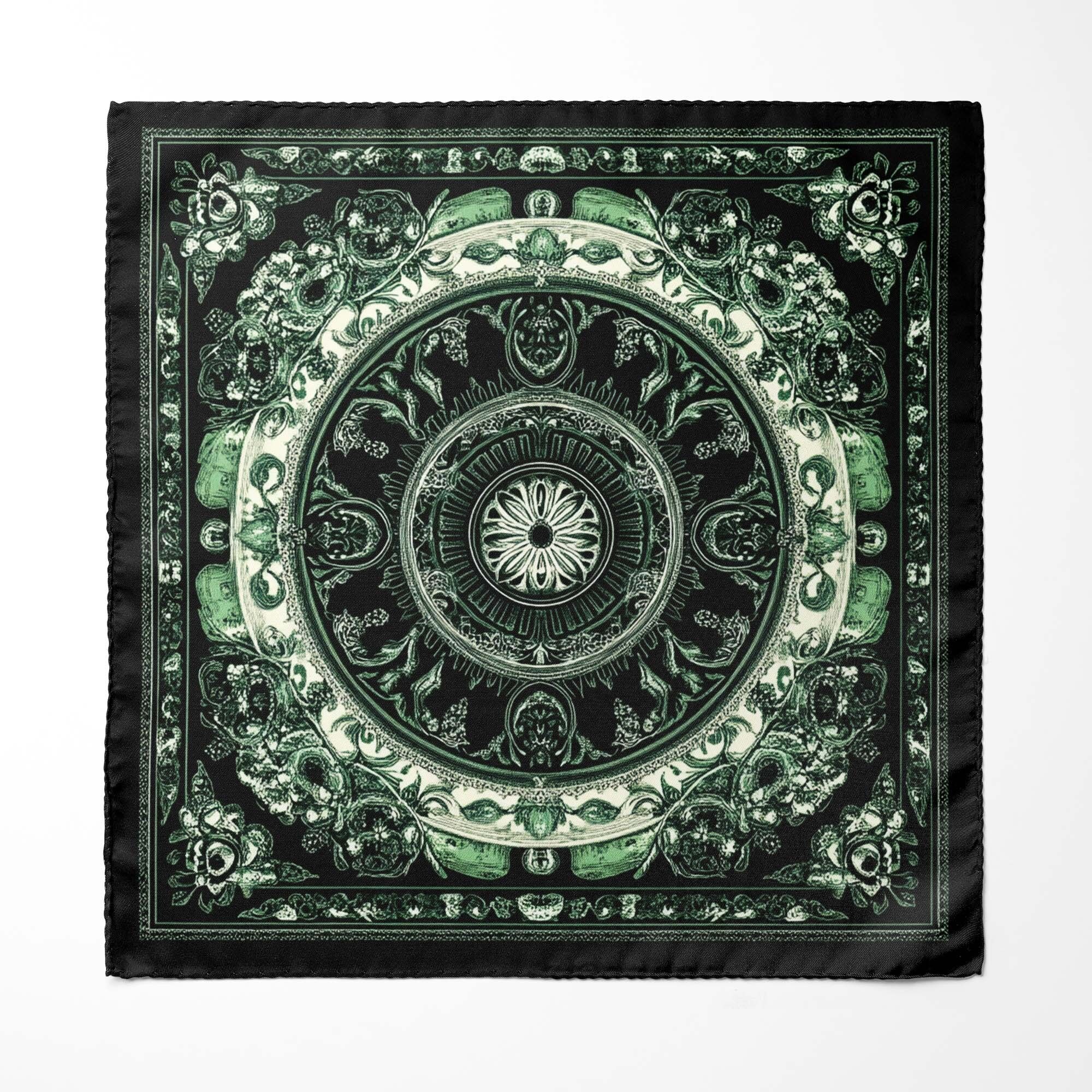 FOULARD DA TASCHINO DI SETA MANDALA DI LUSSO