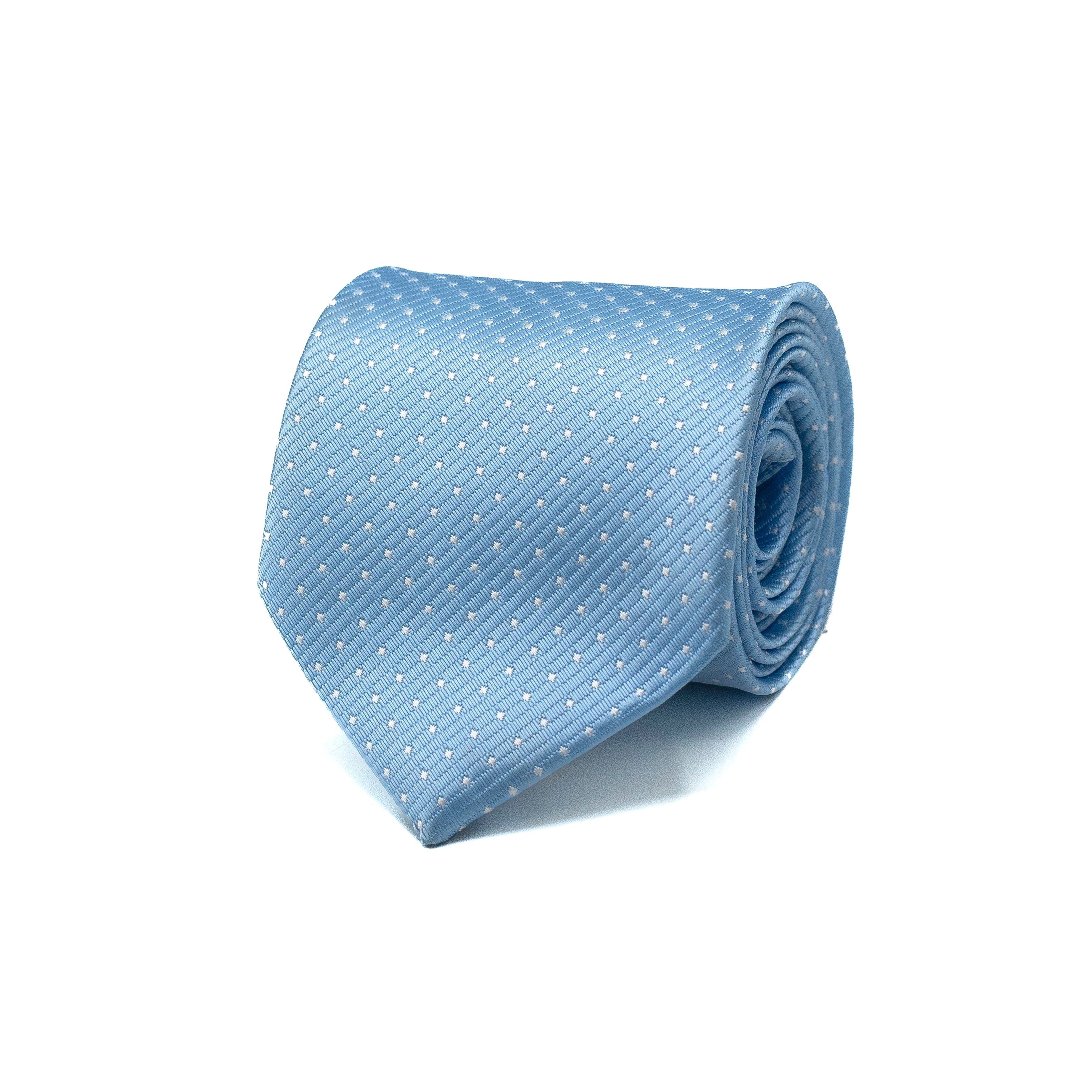 CORBATA DE LUNARES AZULES