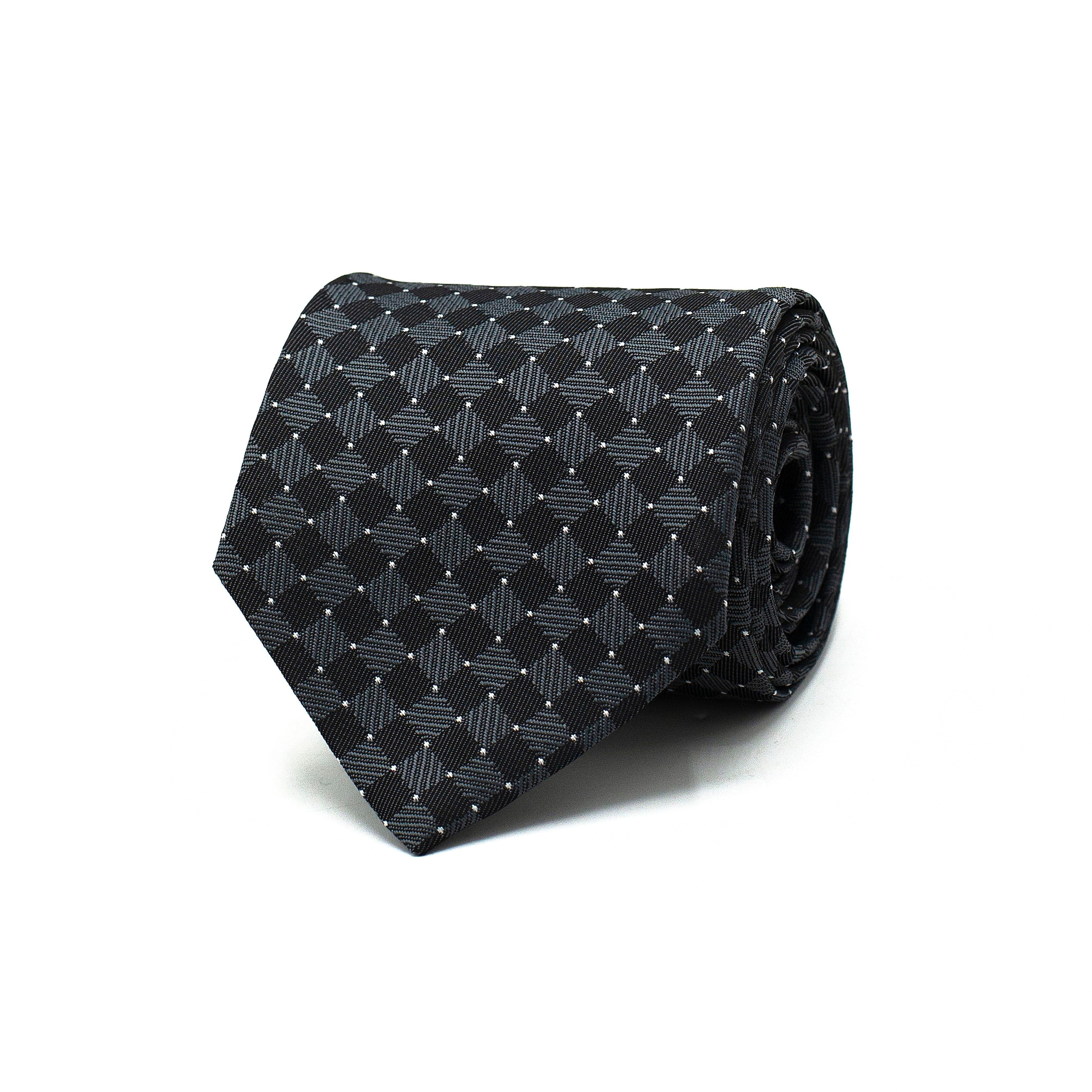 CORBATA NEGRA CON ESTAMPADO DE LUJO