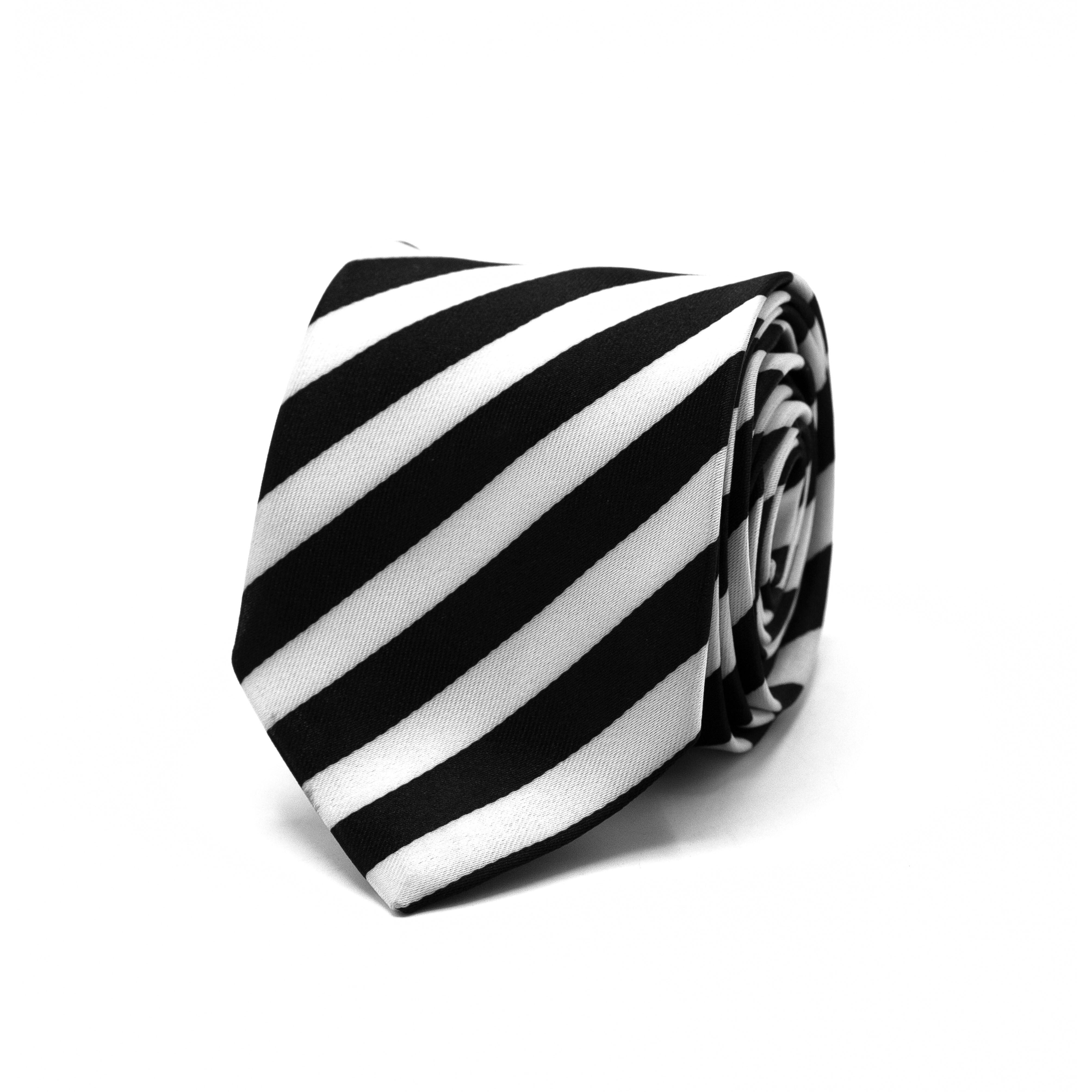 CORBATA DE RAYAS DE ESMOQUIN NEGRO