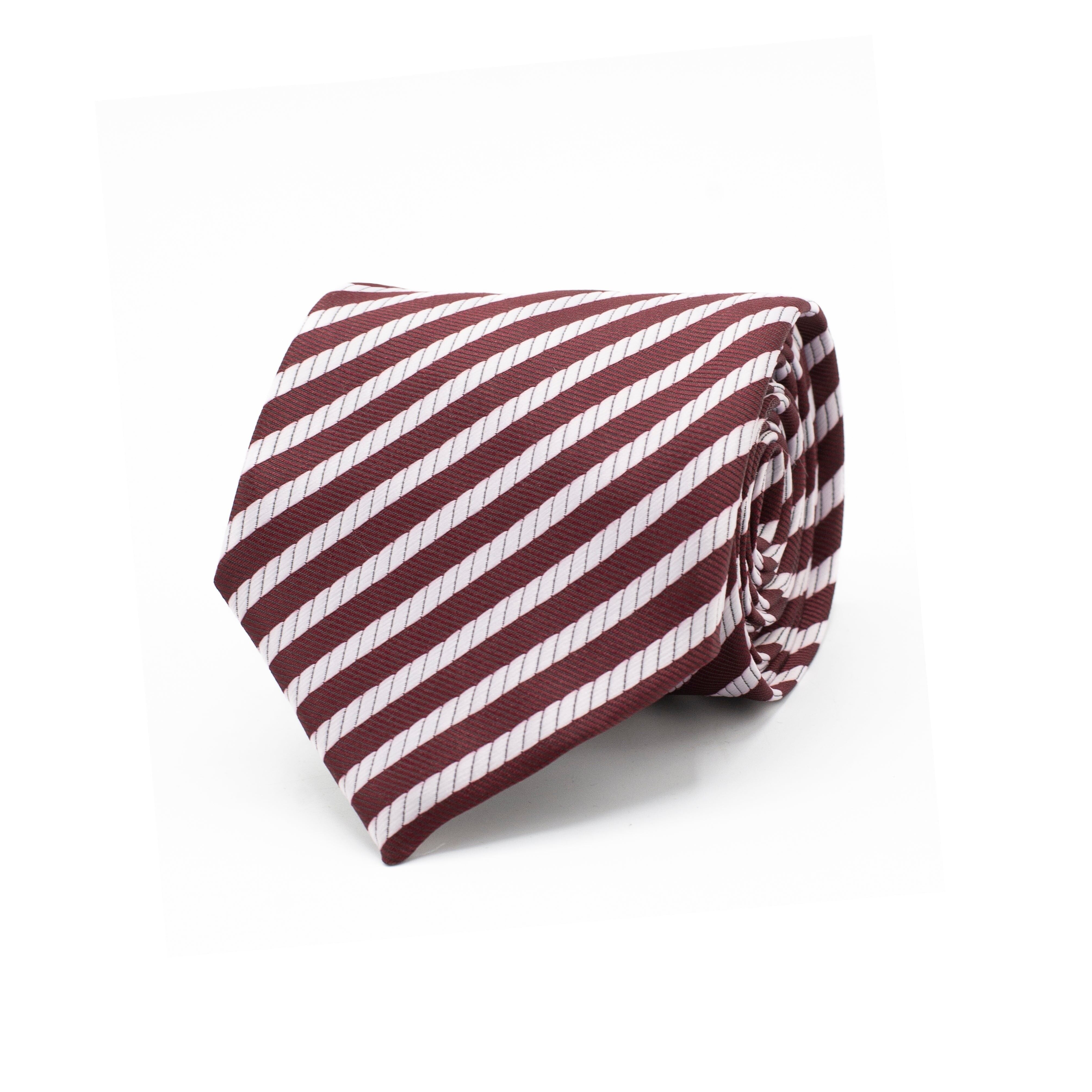 CORBATA DE RAYAS BURDEOS