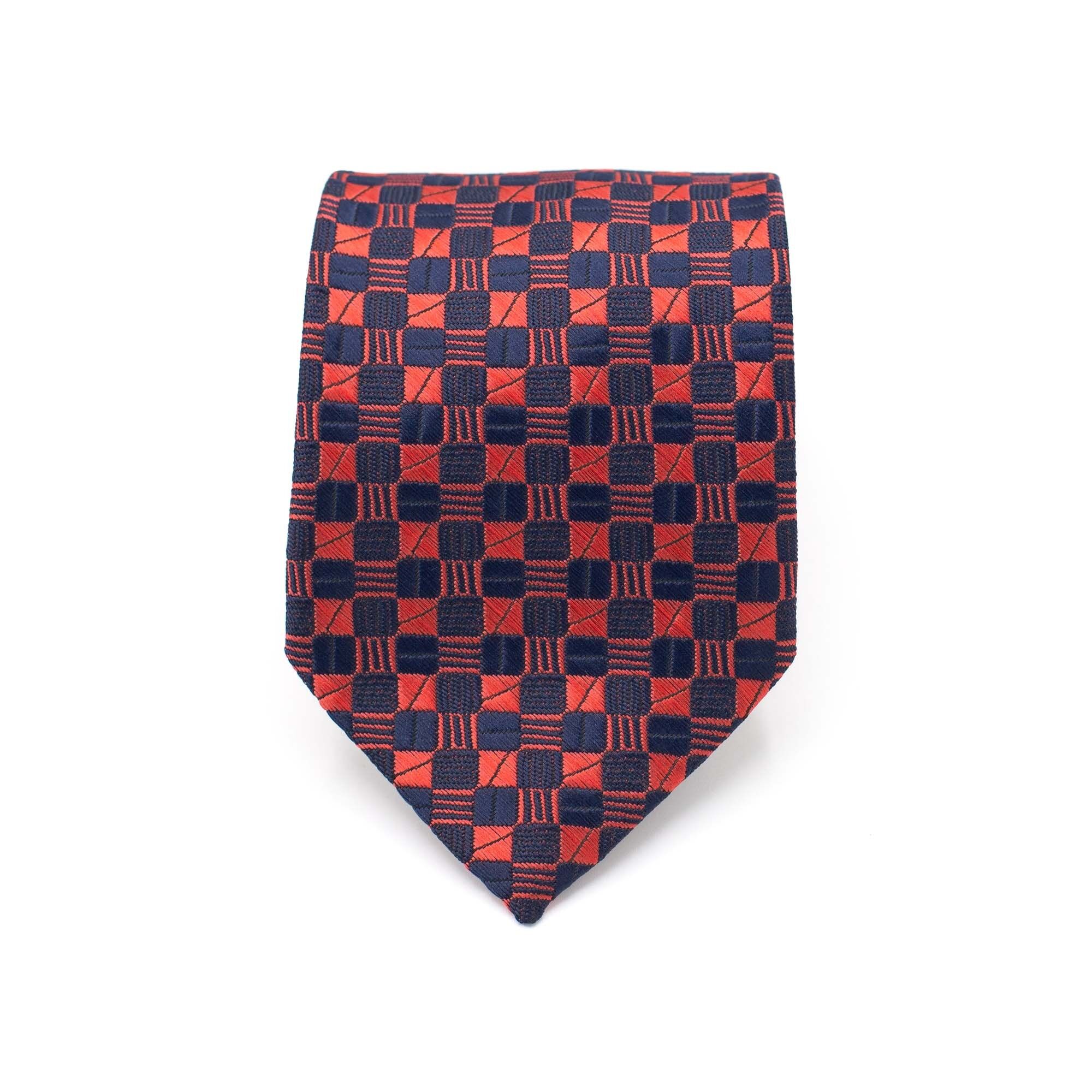 CORBATA DE AJEDREZ CARMESÍ