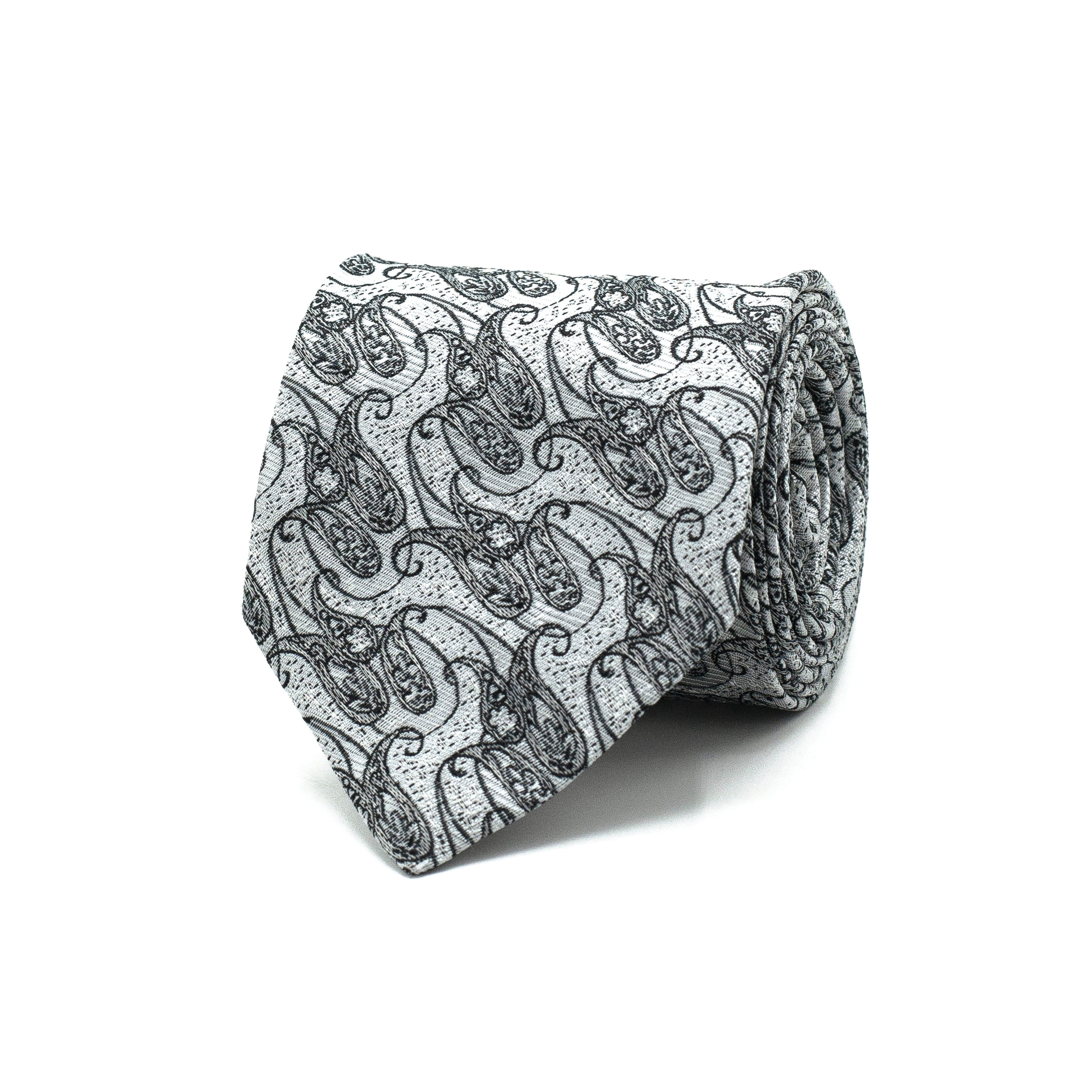 CORBATA MONOCROMÁTICA PAISLEY