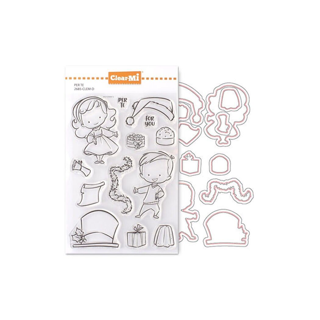 Timbri in polimero trasparente con fustelle abbinate Per te