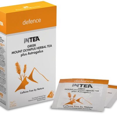 INTEA 'Defence' Mount Olympus Funktioneller Tee | Packung mit 10 Pyramiden-Teebeuteln