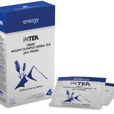 INTEA 'Energy' Mount Olympus Funktioneller Tee | Packung mit 10 Pyramiden-Teebeuteln