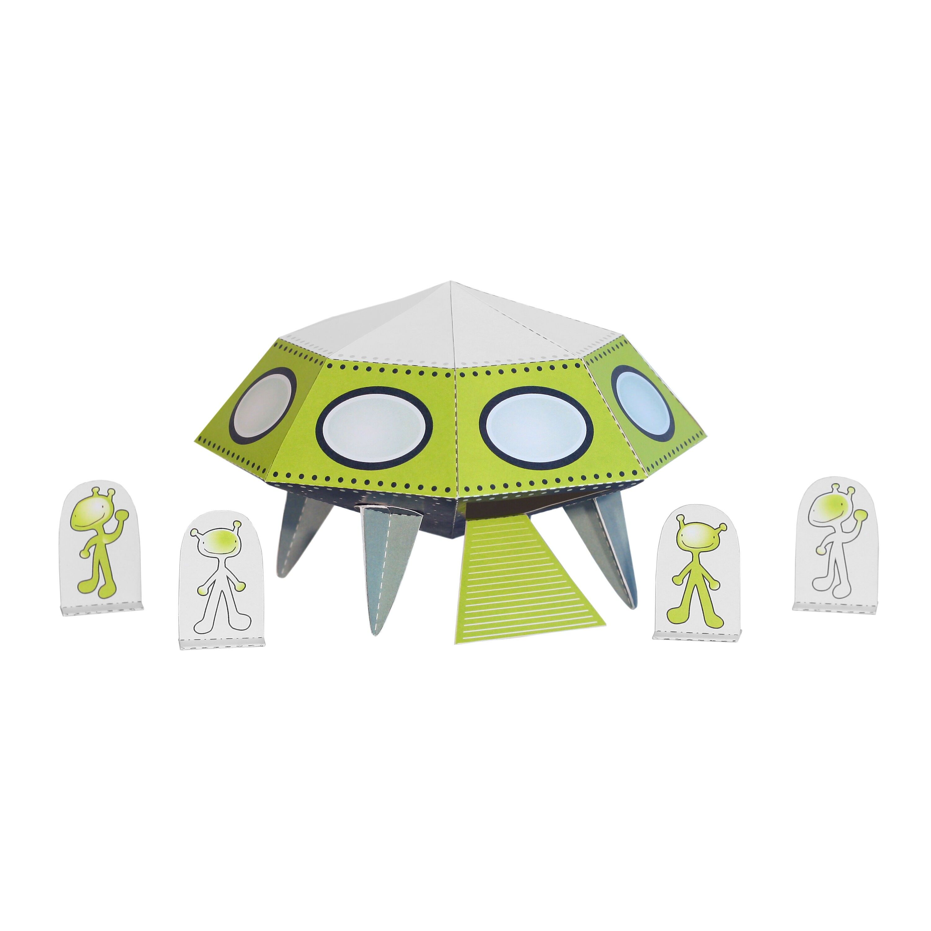 UFO-Papierspielzeug - DIY-Bastelset