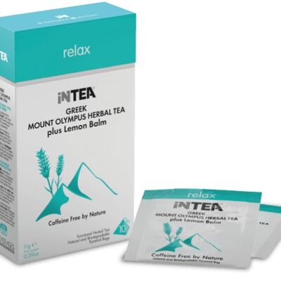 INTEA 'Relax' Mount Olympus Funktioneller Tee | Packung mit 10 Pyramiden-Teebeuteln
