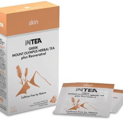 INTEA 'Skin' Mount Olympus Funktioneller Tee | Packung mit 10 Pyramiden-Teebeuteln