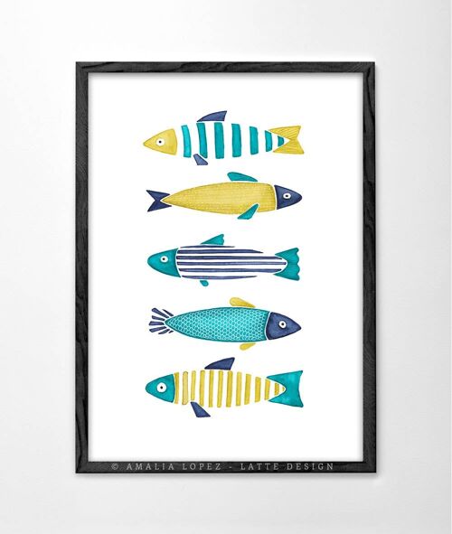 Fish 2 Art print__A3 (11.7'' x 16.5’’)