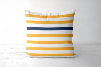 Coussin décoratif nautique jaune et bleu (copie) 2