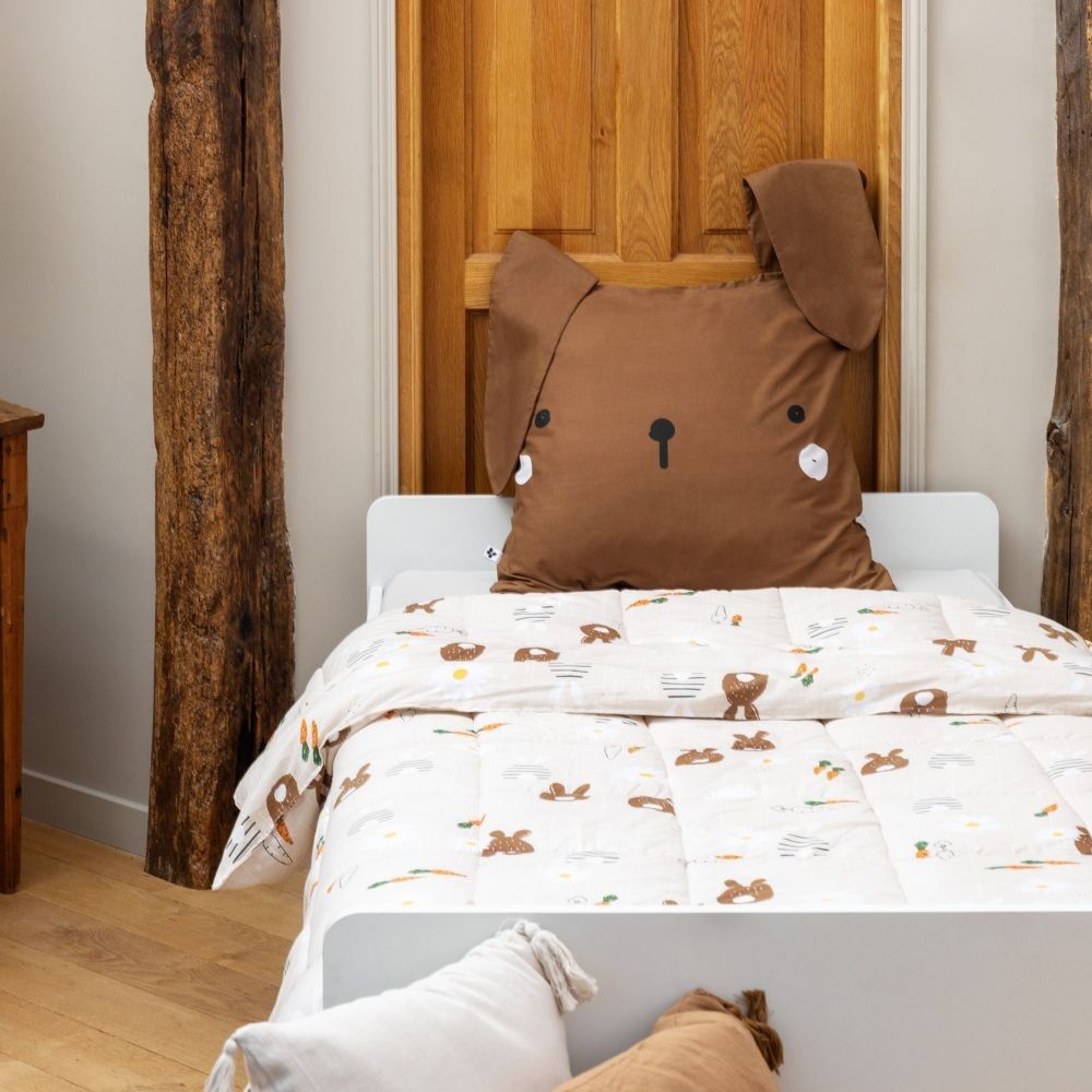 Printed duvet 240x260 cm with pillowcases Cotton Pompom