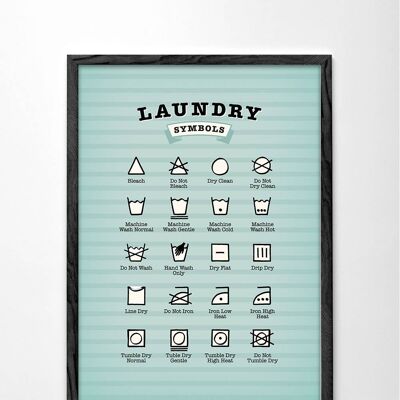 11.7'' x 16.5'' Laundry symbols Art print