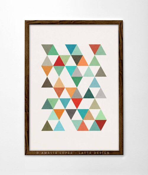 11.7'' x 16.5'' Triangles 4 Art Print