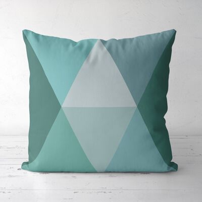 Teal Geometric Throw pillow