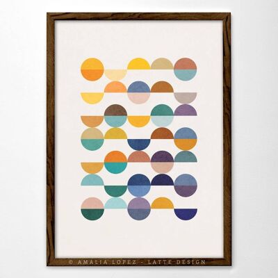 Equal Parts 2 Art Print. Geometric print__A3 (11.7'' x 16.5’’)