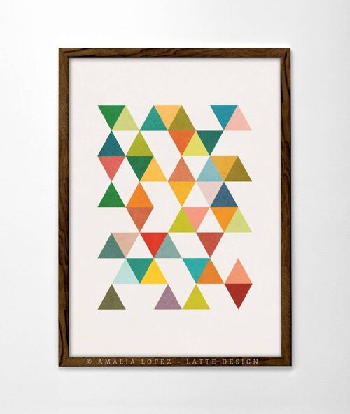 11.7'' x 16.5'' Triangles 3 Art Print