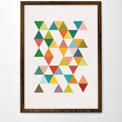 11.7'' x 16.5'' Triangles 3 Art Print