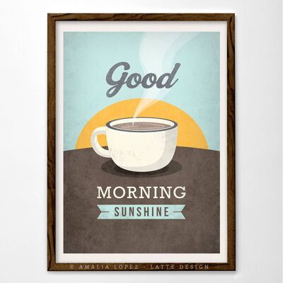 Guten Morgen Sonnenschein Kunstdruck. Kaffeedruck__A3 (11,7'' x 16,5'')