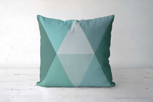 Teal geometric Throw pillow (Copy) (Copy)
