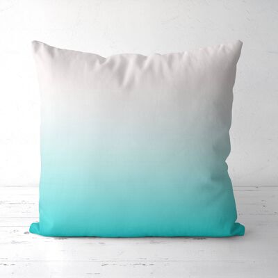 Coussin dégradé turquoise