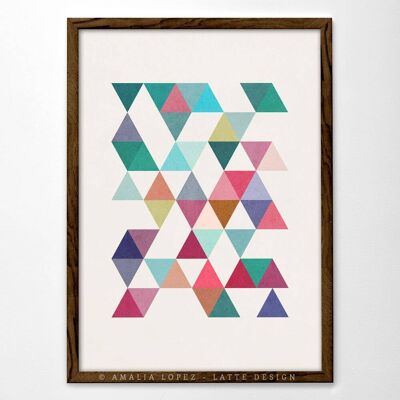 11.7'' x 16.5'' Triangles 1 Art Print