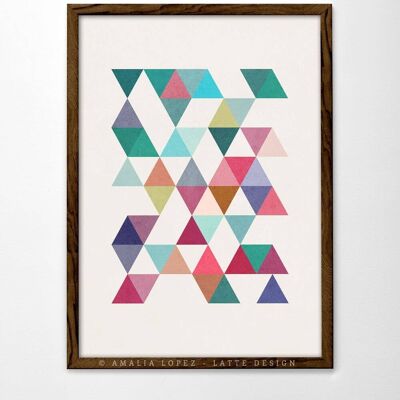 11.7'' x 16.5'' Triangles 1 Art Print