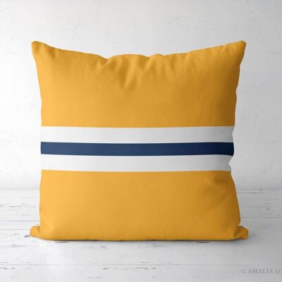 Yellow and blue nautical Throw pillow3