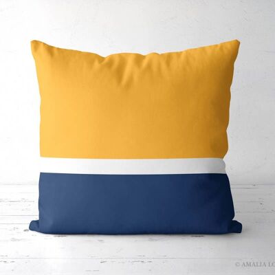 Yellow and blue nautical Throw pillow4