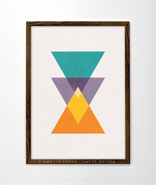 Interlaced Triangles 2 Art Print. Geometric print__A3 (11.7'' x 16.5’’)