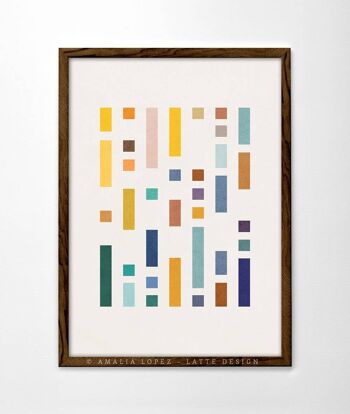 Code 2 Art Print. Impression géométrique__A3 (11,7'' x 16,5'') 1