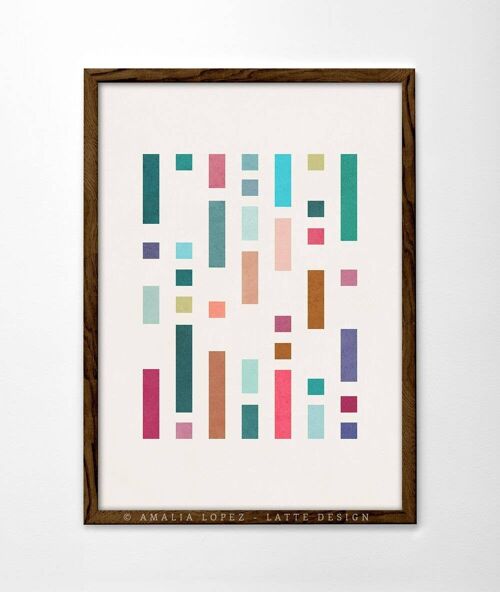 Code 1 Art Print. Geometric print__A3 (11.7'' x 16.5’’)