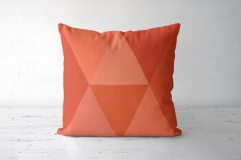 Coussin géométrique orange 1