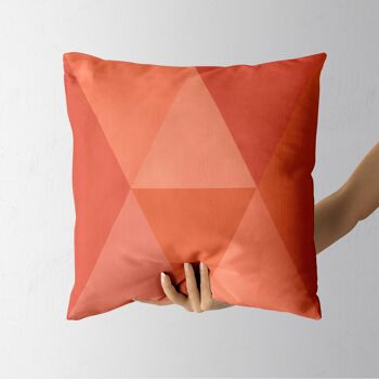 Coussin géométrique orange 3