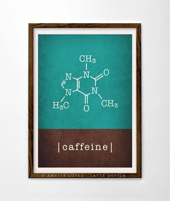 Molécule de caféine Art print__A3 (11,7'' x 16,5'') 1