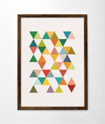 8,3 '' x 11,7 '' Triangles 3 Impression artistique 1