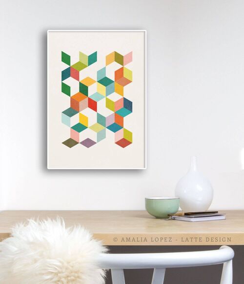 8.3'' x 11.7'' Geometric 3 Art Print