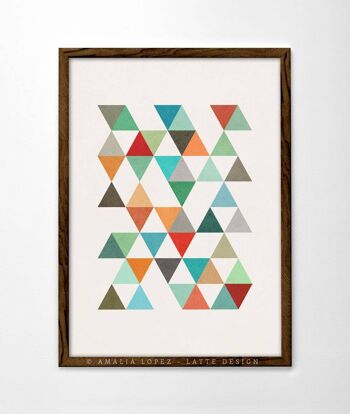 8,3 '' x 11,7 '' Triangles 4 Impression artistique 1
