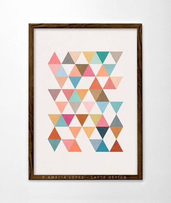 8,3 '' x 11,7 '' Triangles 5 Impression artistique 1