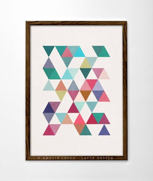 8.3'' x 11.7'' Triangles 1 Art Print