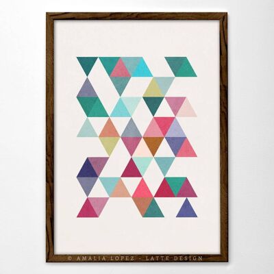 8.3'' x 11.7'' Triangles 1 Art Print