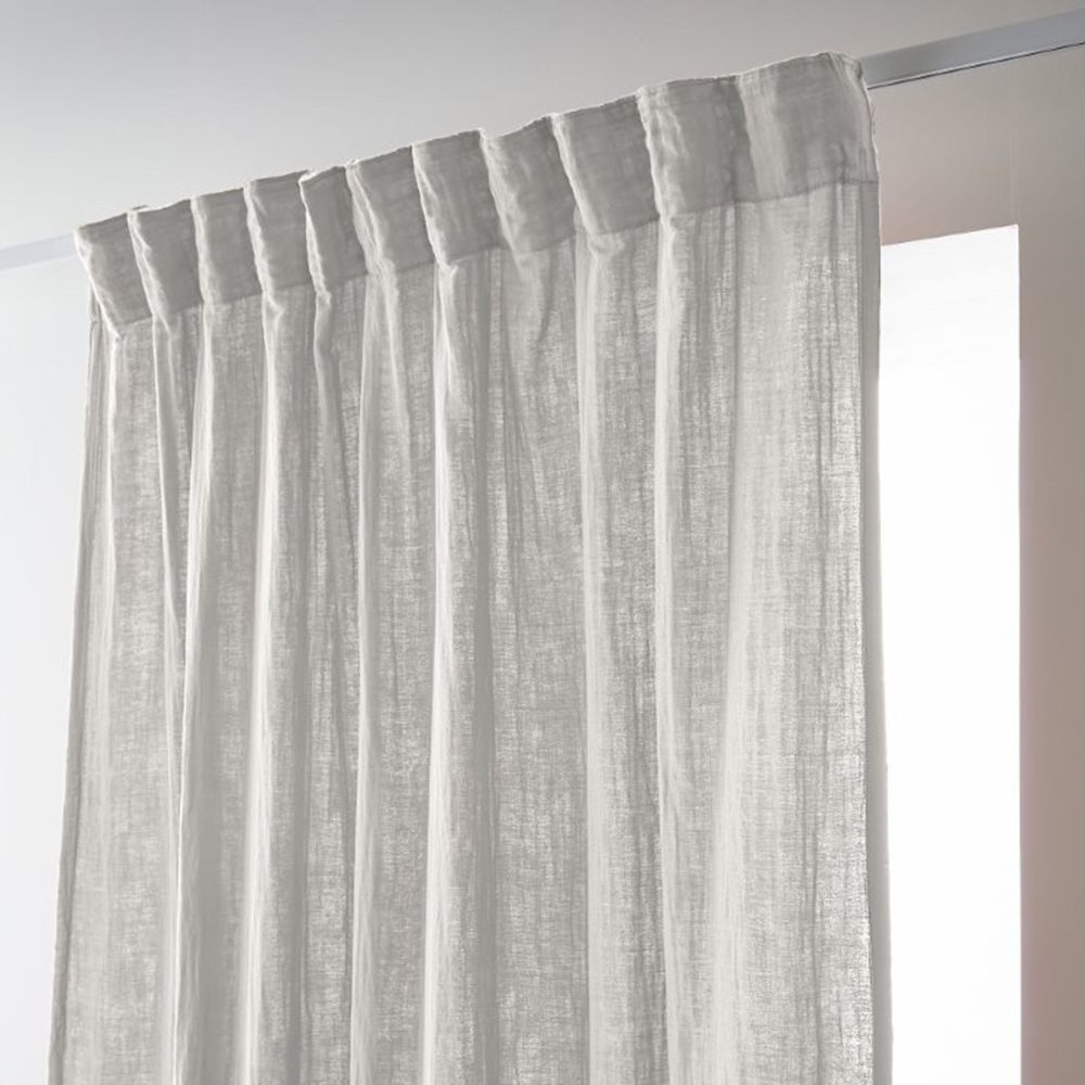 Gathered ribbon curtain 140x240 cm Cloud Cotton Gauze