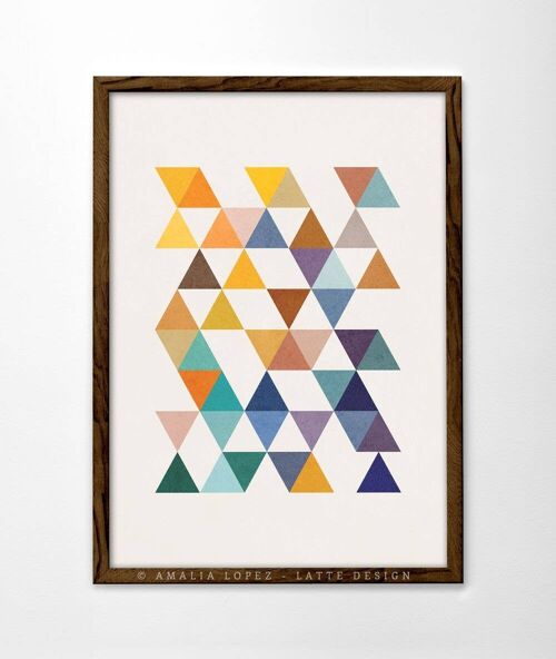 8.3'' x 11.7'' Triangles 2 Art Print