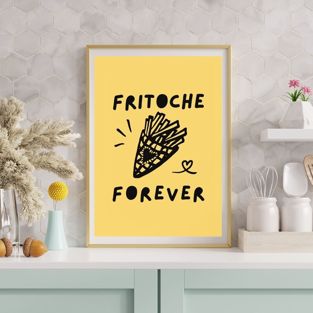 Fritoche forever (A4, A5, A6) - Illustration Nord - Jaune