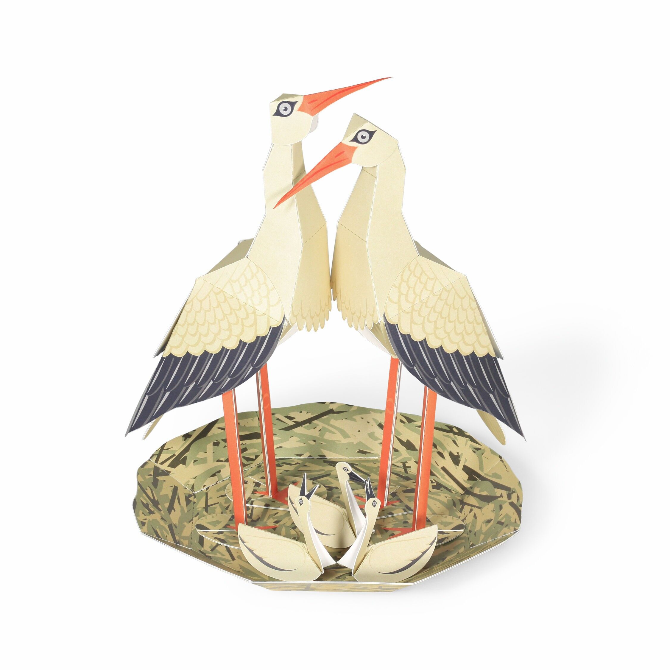 Storch-Papierspielzeug - DIY-Bastelset