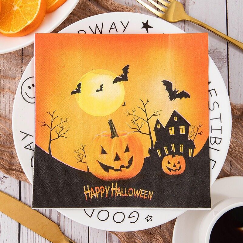 Halloween Papierservietten – 33×33 cm, 2-lagig, 20 Stück pro Packung