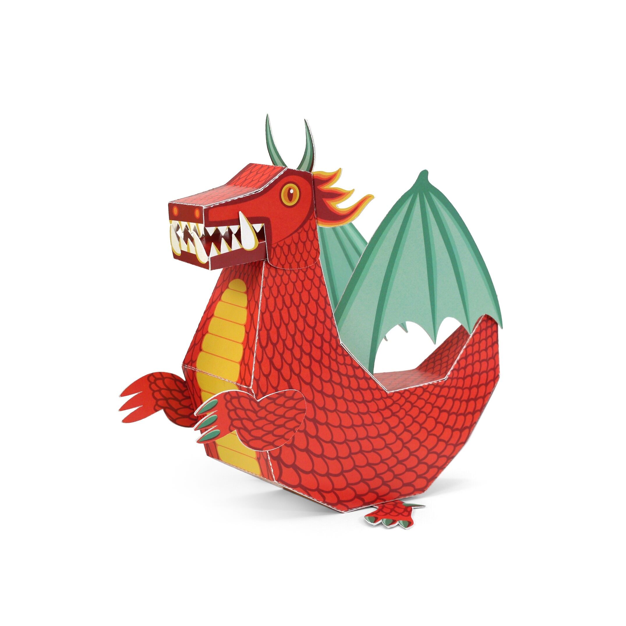 Roter Drache Papierspielzeug - DIY Bastelset