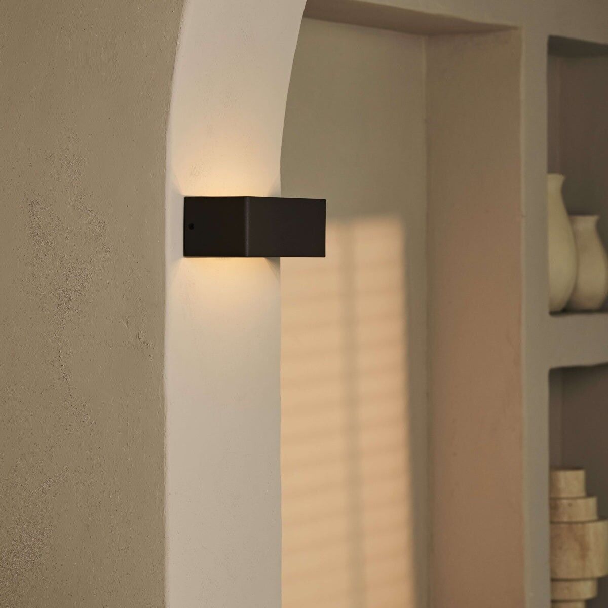 Tessa Mocha Brown Cordless Wall Lamp including Remote Control, 20 Light Modes, Dimmable, Magnetic Suspension System & with Motion Sensor