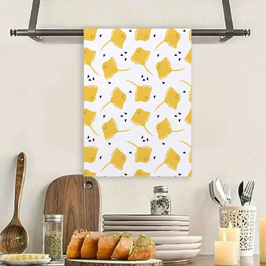 Waffelgewebe-Geschirrtuch aus Baumwolle – 40×60 cm, saugfähiges Küchentuch